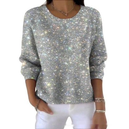 Pull décontracté femme à col rond