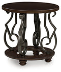 Dark Brown Frallyn Round End Table by Signature Design Ashley-0