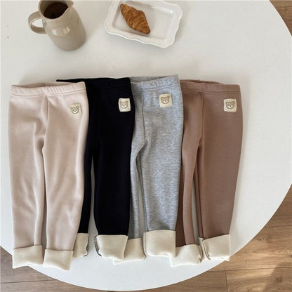 Legging fantaisie doublé polaire tout-en-un pour fille