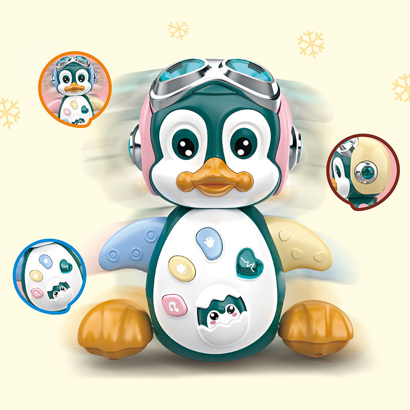 Jouets modèles d'animaux de compagnie ambulants d'éveil à l'éducation précoce Pingouin dansant électrique