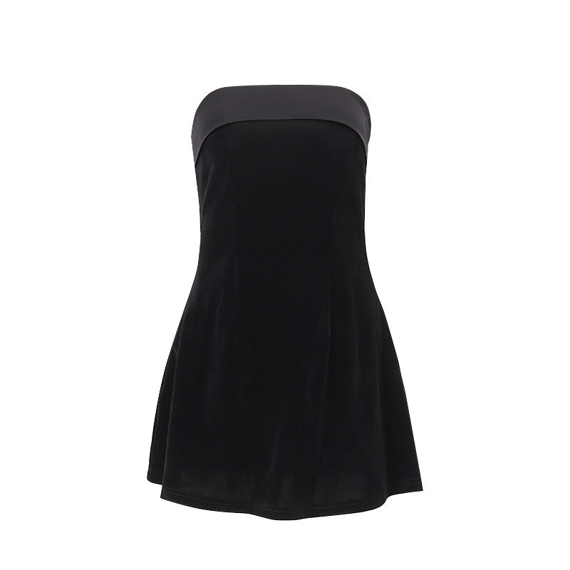Vestido tubo entallado Ins, a la moda, con cremallera, línea A, vestidos cortos de fiesta para mujer