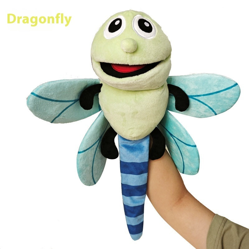 Insect Belly Puppet Open Mouth Plush Toy Kindergarten CartoonAnimal Hand Puppet Toy Mouth Movable