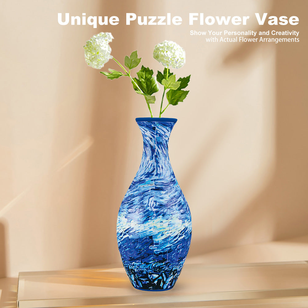 Vase Puzzle 3D DIY Décoration Salon Maison