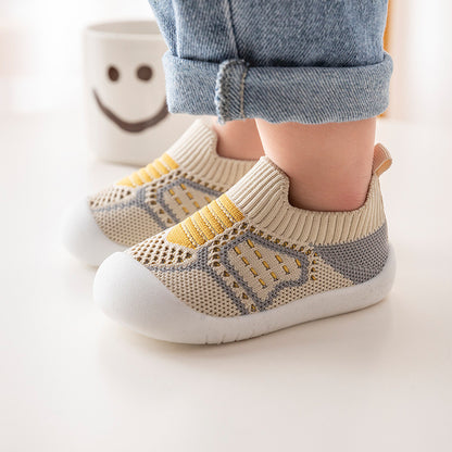 Chaussures de marche antidérapantes à semelle souple pour bébé