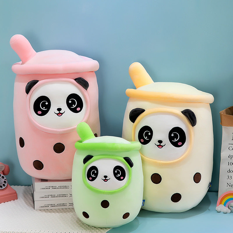 Peluche Oreiller Tasse à Thé au Lait Fruits Émulation