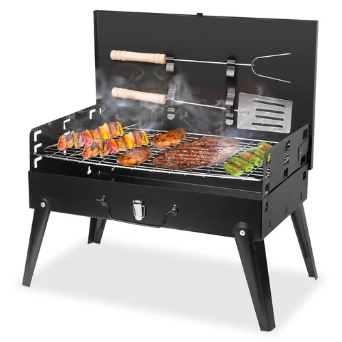 Portable Charcoal Grill Foldable BBQ Suitcase Grill