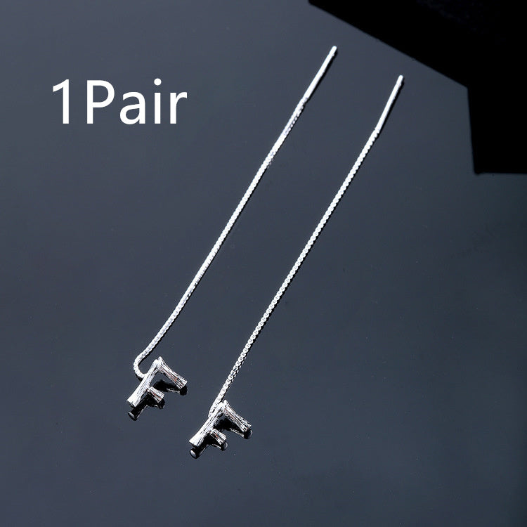 Joyas de moda de plata de ley 925 con 26 letras, pendientes colgantes para mujer, estilo clásico inglés minimalista, pendientes de estudiante, fiesta, regalo de joyería para amigos
