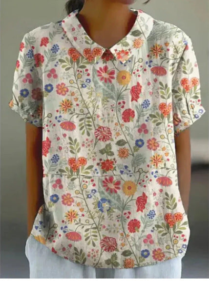 Camiseta de manga corta para mujer, con diseño retro creativo