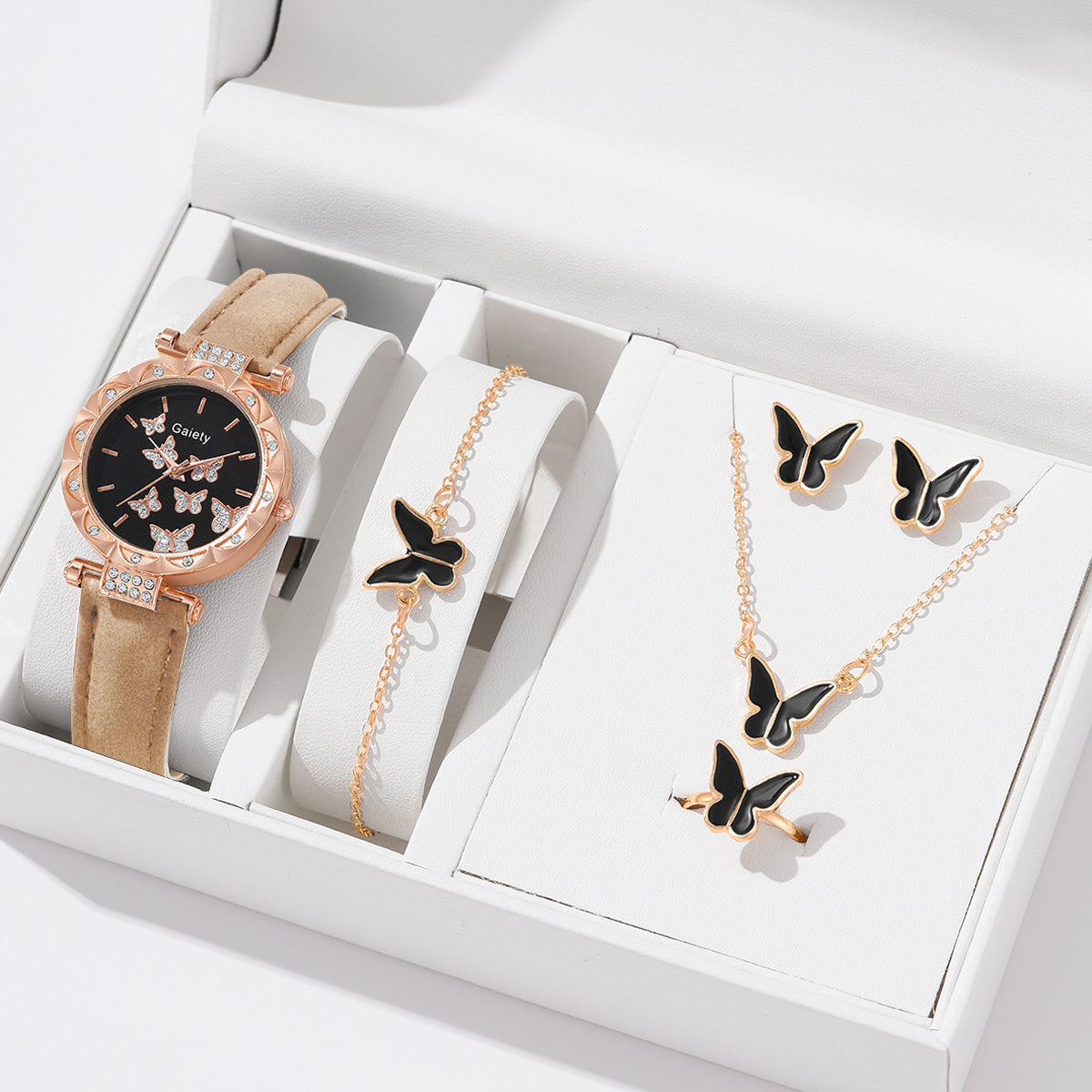 Montre à bracelet numérique simple papillon pour femmes