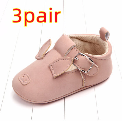 Chaussures bébé printemps automne dessin animé animal cuir mat antidérapant semelle souple chaussures bébé vente en gros 0884