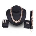 Fashion Gold-plated Four-piece Set With Diamonds