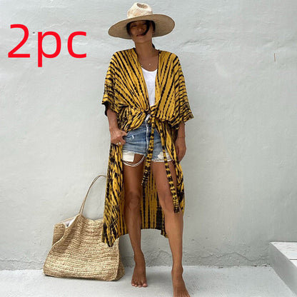 Robe de plage de villégiature en polyester anti-UV pour femmes
