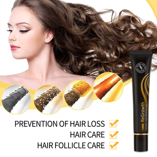 Sérum Capillaire Bio Repousse Roller Set Soin Cheveux Anti-Chute Liquide Adapté À Tous Types De Chute De Cheveux Nourrissant Le Cuir Chevelu