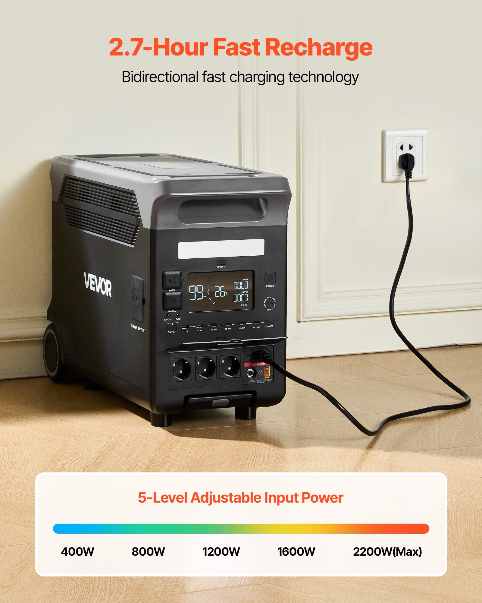 Batterie externe portable, générateur solaire 3600W 3840Wh