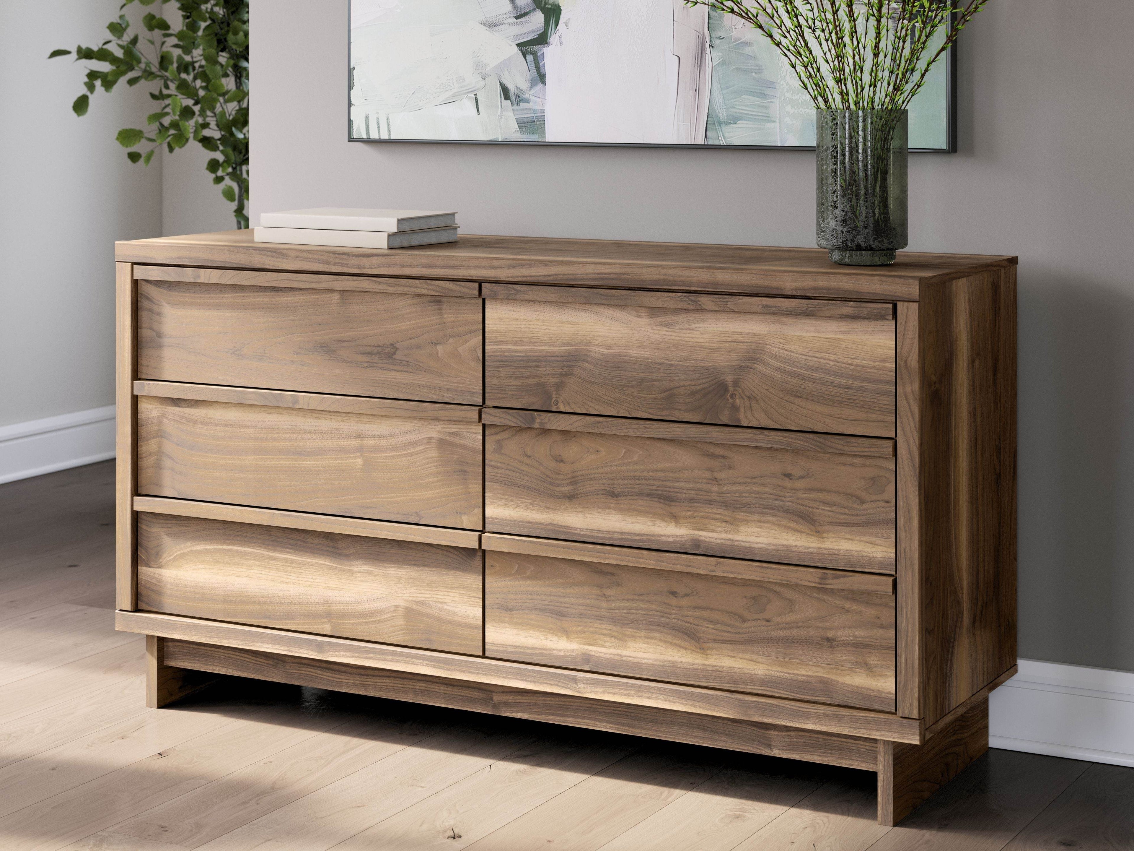 Chirason - Six Drawer Dresser - Brown-2