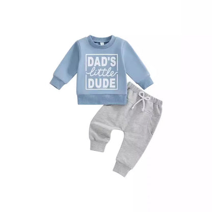 Ensemble de survêtement pull pour enfants avec lettres imprimées