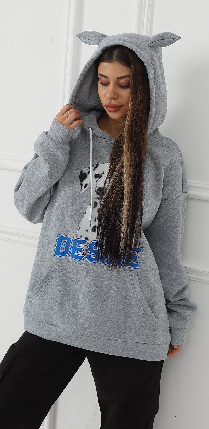 Sweat-shirt décontracté imprimé à manches longues pour femmes