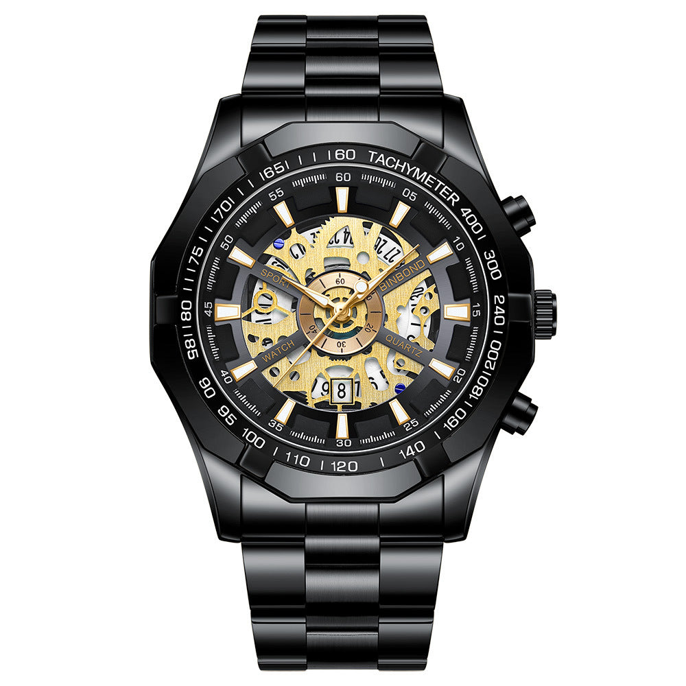 Montre Homme Étanchéité Lumineuse Squelette Décontractée Affaires
