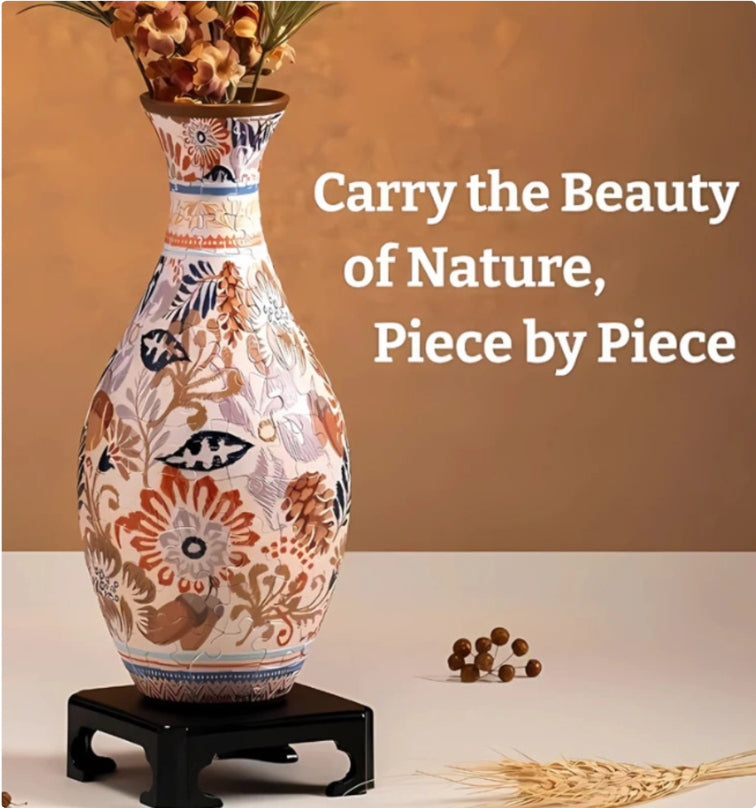 Vase Puzzle 3D DIY Décoration Salon Maison