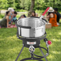 Friteuse à poisson et à ailes en aluminium de 9,5 litres, kit de friteuse extérieure au propane avec panier