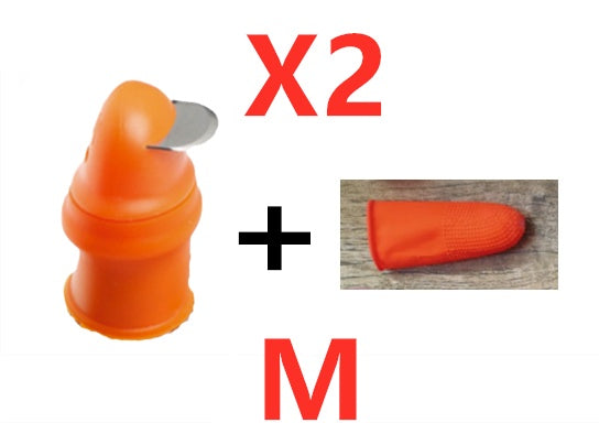 Cuchillo de pulgar de silicona, protector de dedos, equipo para cortar verduras, cuchillo para cosechar, pellizcar plantas, tijeras, guantes de jardinería