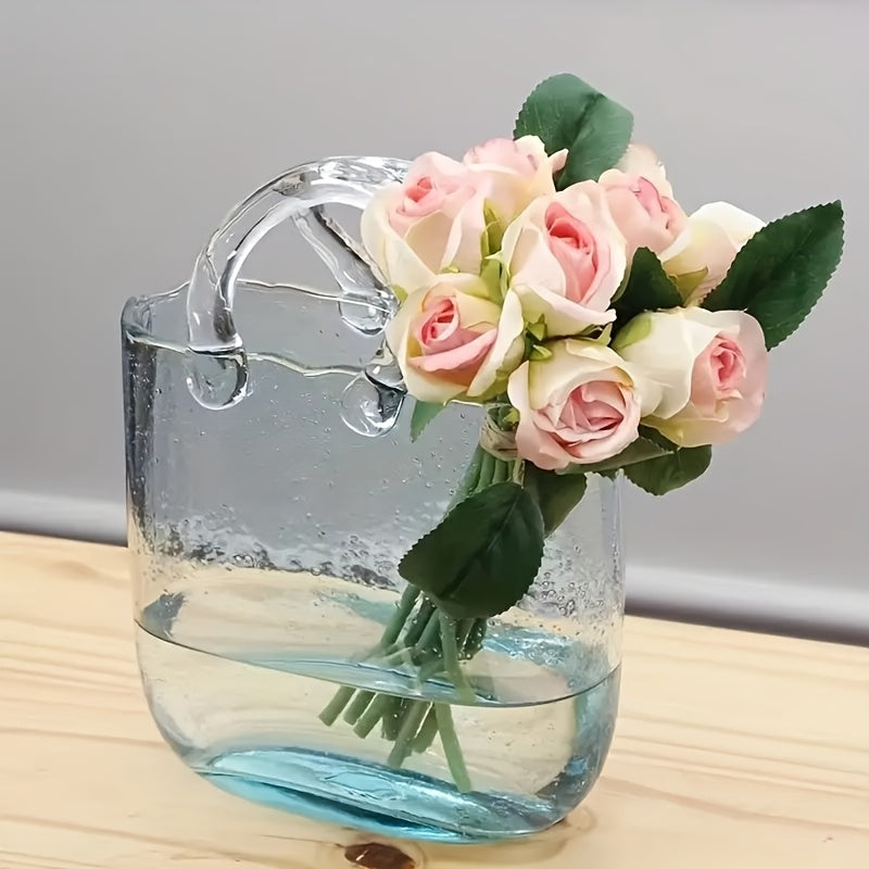 Nordic Style Handbag Glass Vase Fish Tank-4