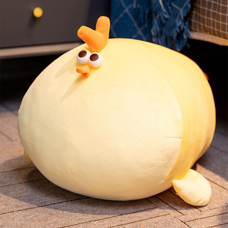 Poupée Poulet Fille Allongée Dormant Confort Câlin Peluches