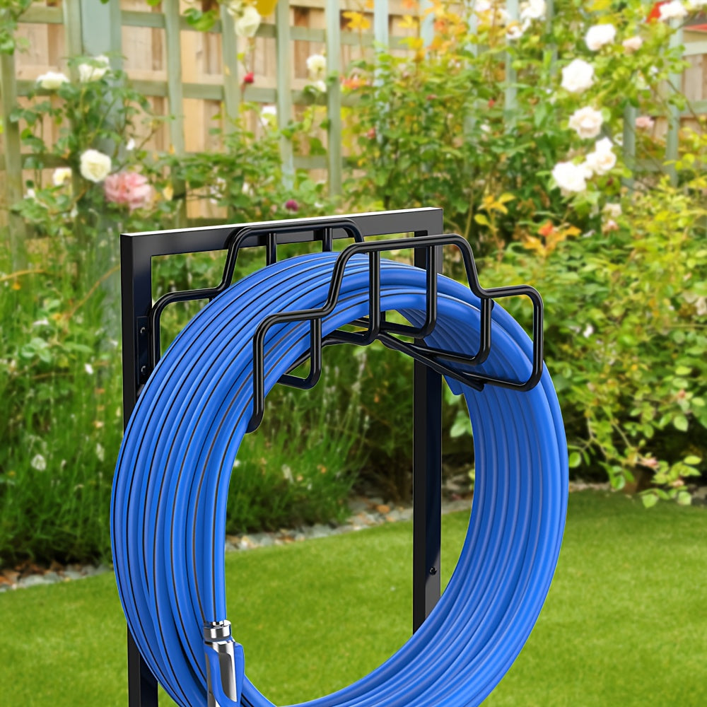 Metal Garden Hose Reel Holder Stand-2