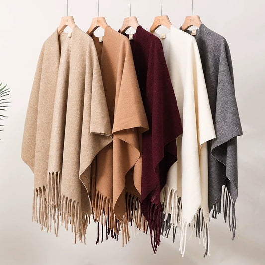 Fashion Retro High-end Travel Warm Outerwear Cloak Cape