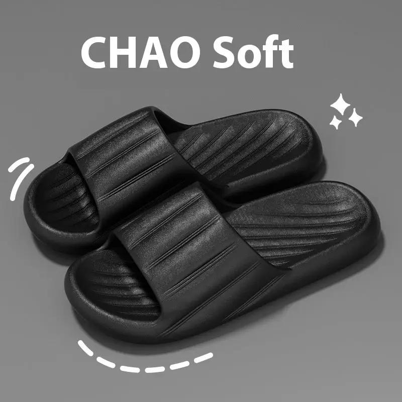 Unisex summer indoor slippers black CHAO Soft slides