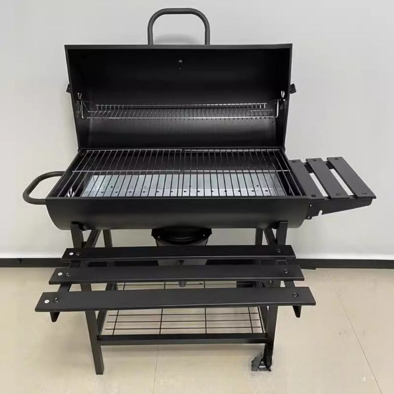 Grille de barbecue multifonctionnelle d'extérieur avec plaque en fer