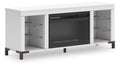 Brollevi - TV Stand With Fireplace - White-0