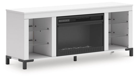 Brollevi - TV Stand With Fireplace - White-0