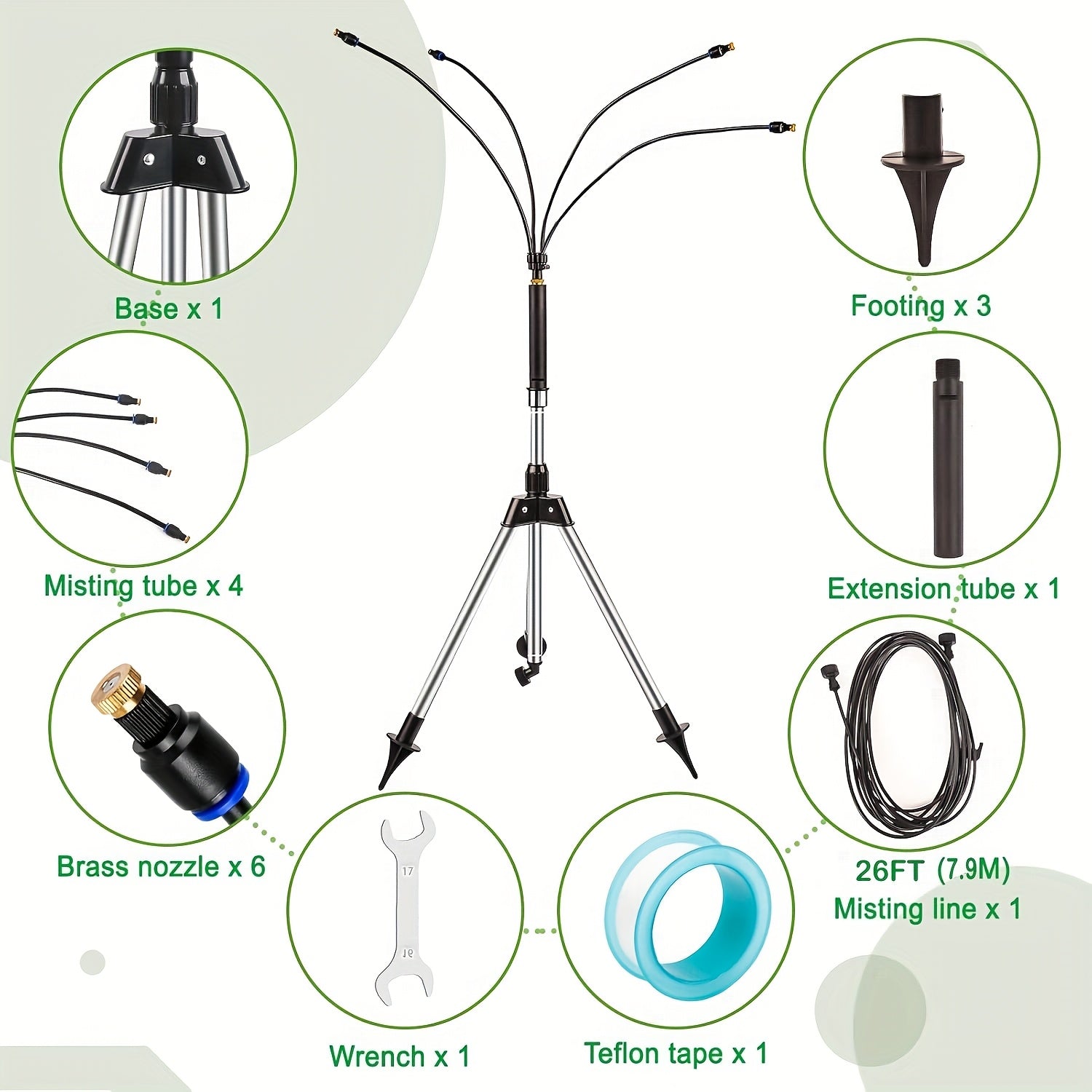 Outdoor Misting Stand for Patio & Pool-2