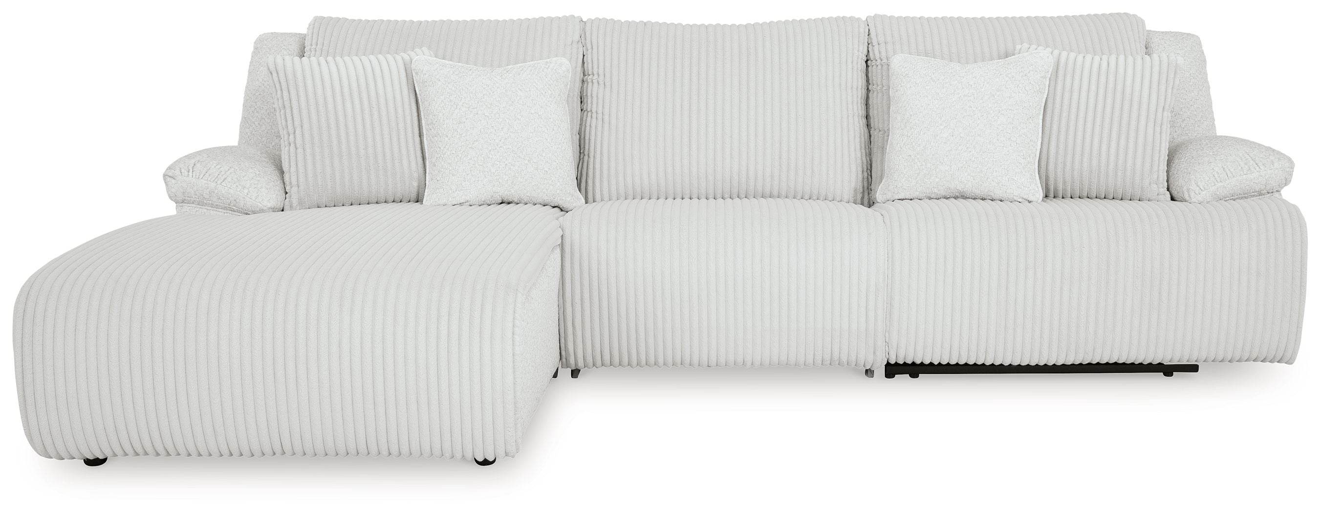 Top Tier - 3-Piece Sectional Sofa With LAF Press Back Chaise - Alloy-2