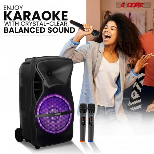 5Core 12 Inch PA Portable Bluetooth Party Speaker