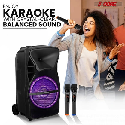 5Core 12 Inch PA Portable Bluetooth Party Speaker
