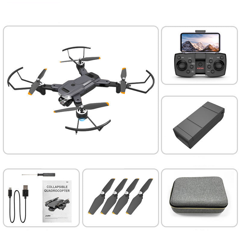 Drone pliant de photographie aérienne double 4K HD avec ESC