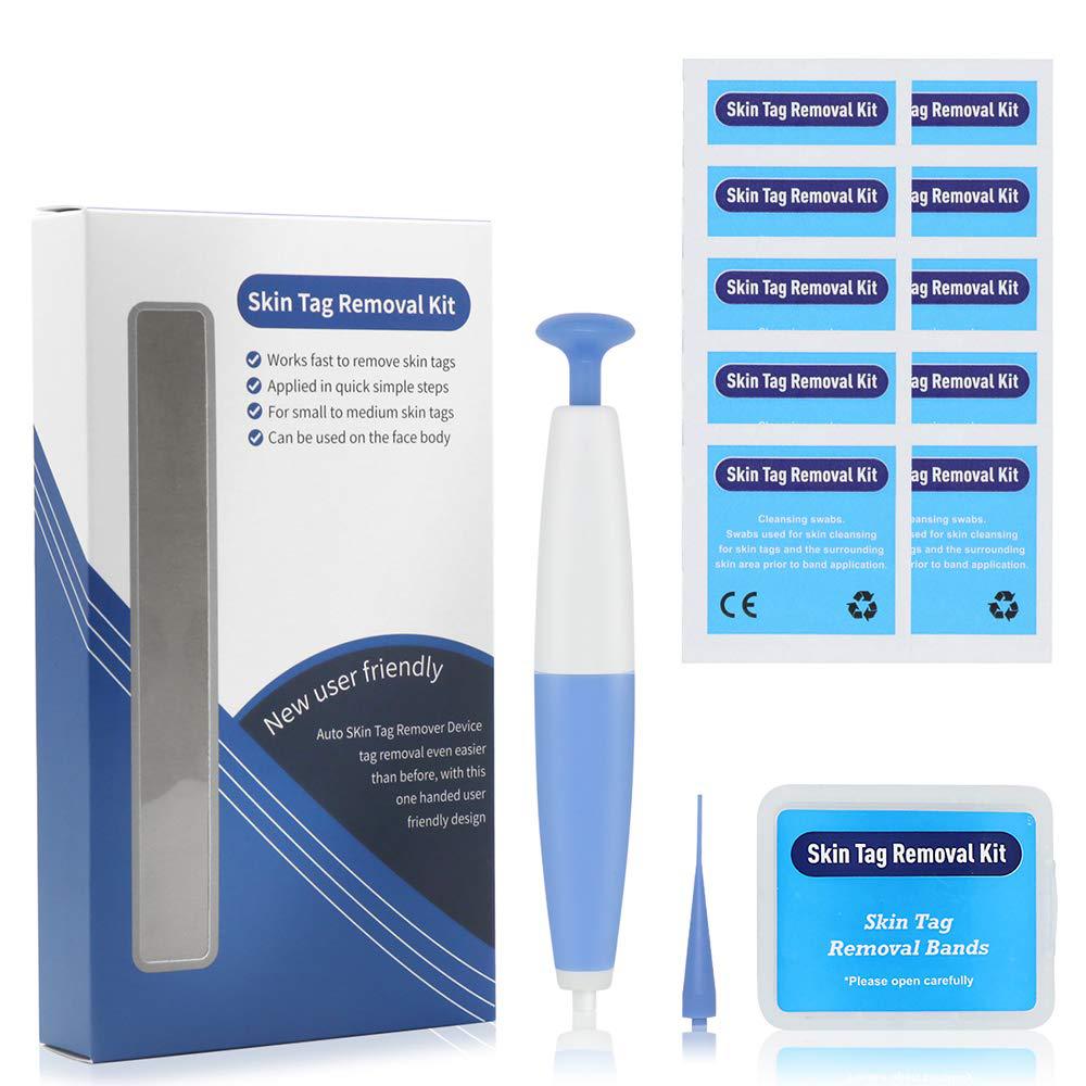 Kit de suppression de grains de beauté à usage domestique, dissolvant de verrues, outil de traitement des acrochordons par micro-bande, outil de soin de la peau facile à nettoyer