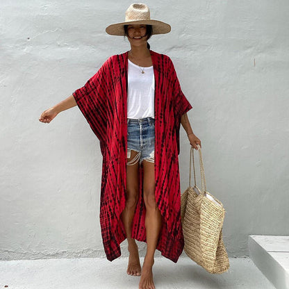 Robe de plage de villégiature en polyester anti-UV pour femmes