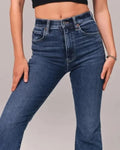 Jeans décontracté femme de couleur unie