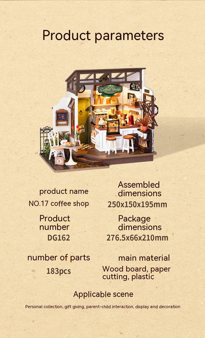 Maison de campagne DIY en bois, puzzle 3D, modèle à assembler