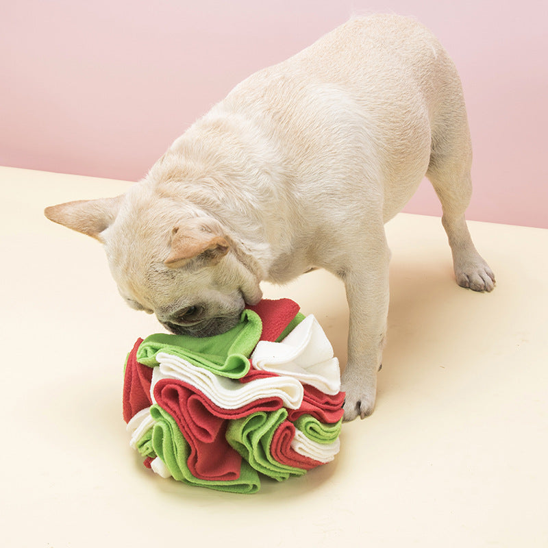 Couverture d'entraînement olfactif pour chien, tapis de fouille à boule, jouet de puzzle à coussinets détachables, fournitures pour animaux de compagnie chiens chats