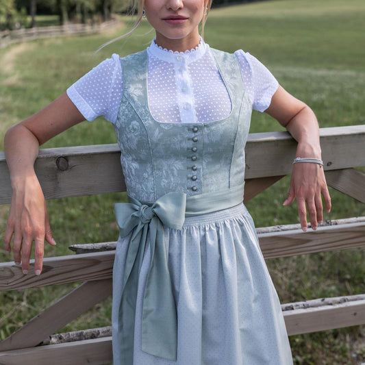 Vestido largo francés con lazo y diseño de cerveza para mujer