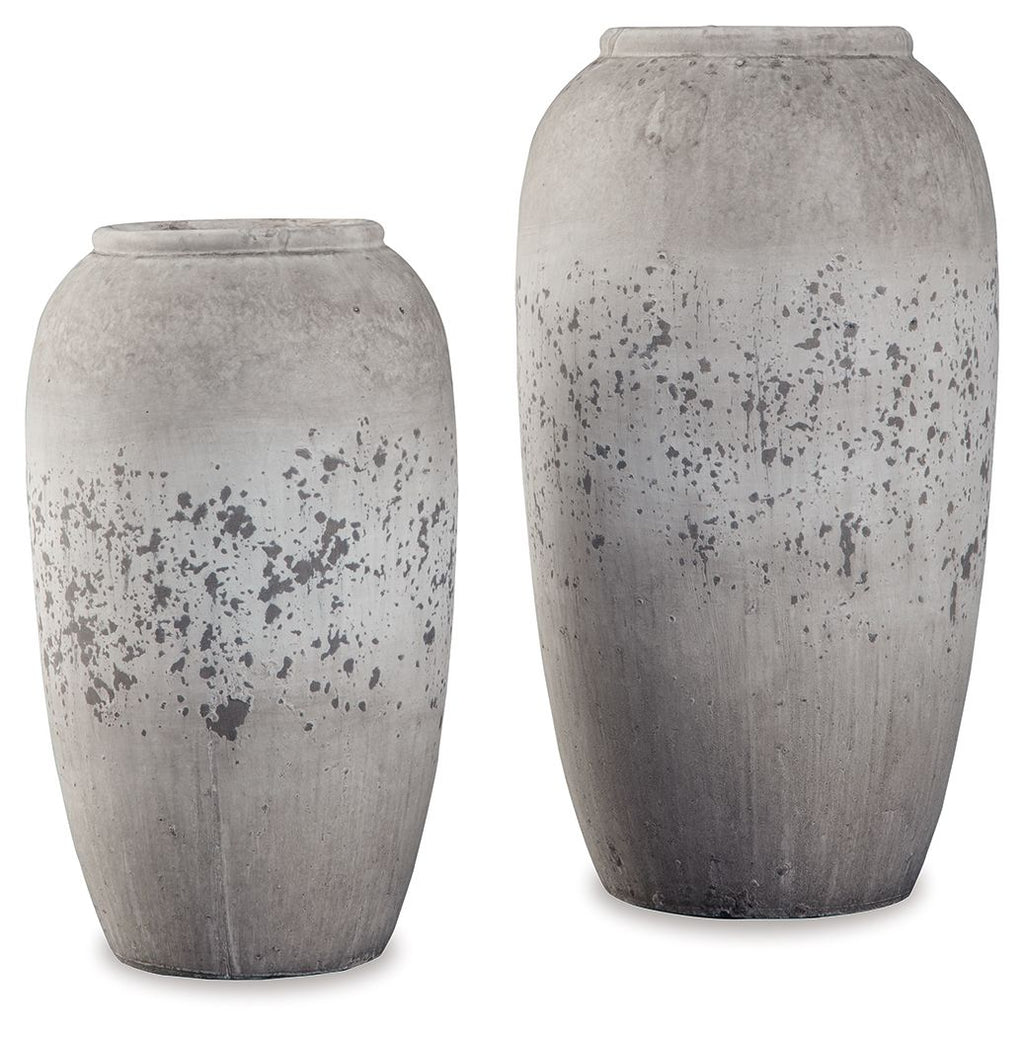 Dimitra - Vase Set (Set of 2) - Brown / Cream-0