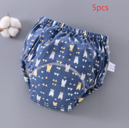 Pantalones de entrenamiento lavables para bebé, cubierta de pañal de gasa de 6 capas
