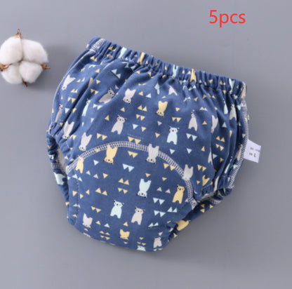 Pantalones de entrenamiento lavables para bebé, cubierta de pañal de gasa de 6 capas