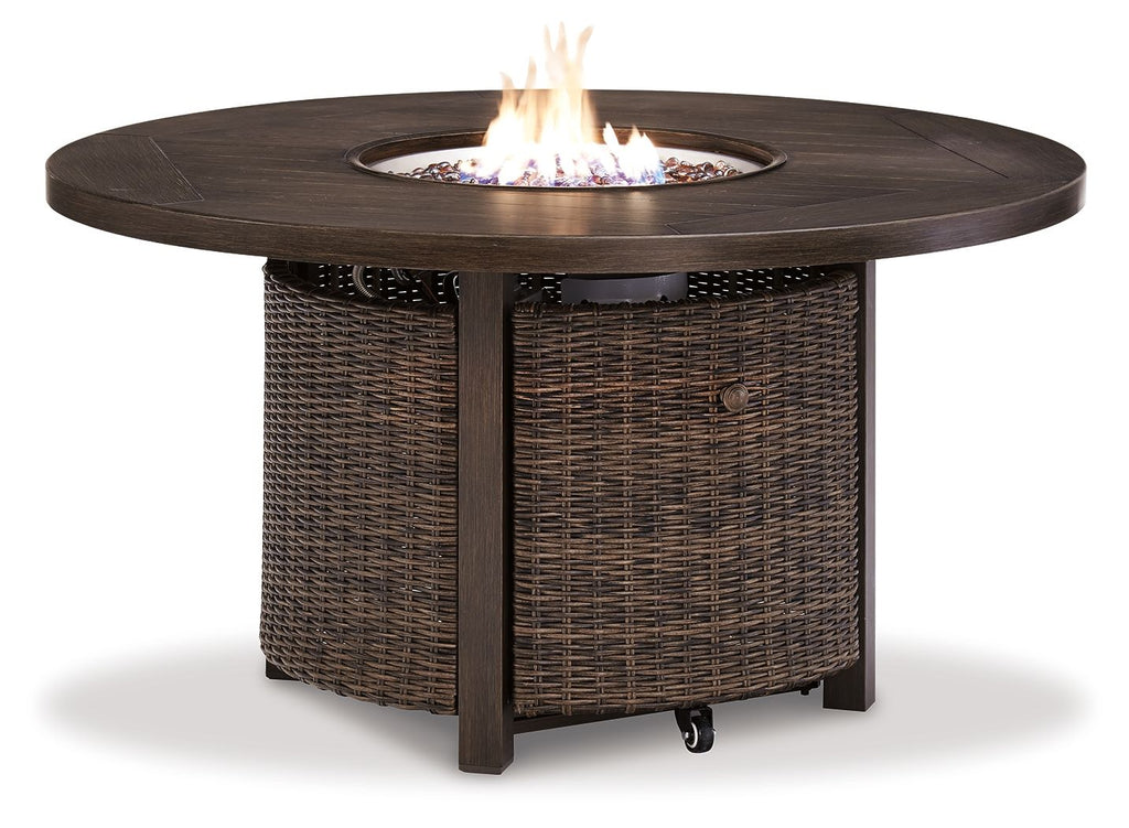 Paradise Trail - Round Fire Pit Table - Medium Brown-0