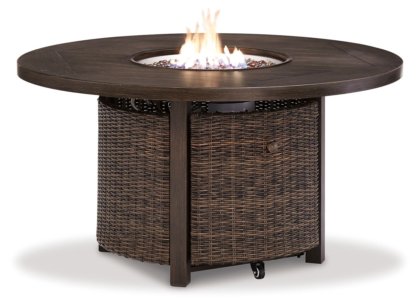 Paradise Trail - Round Fire Pit Table - Medium Brown-0