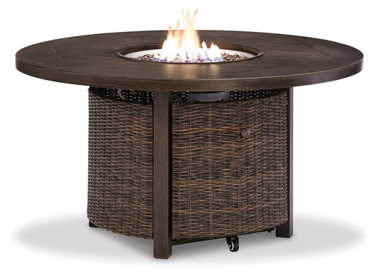 Paradise Trail - Round Fire Pit Table - Medium Brown-0